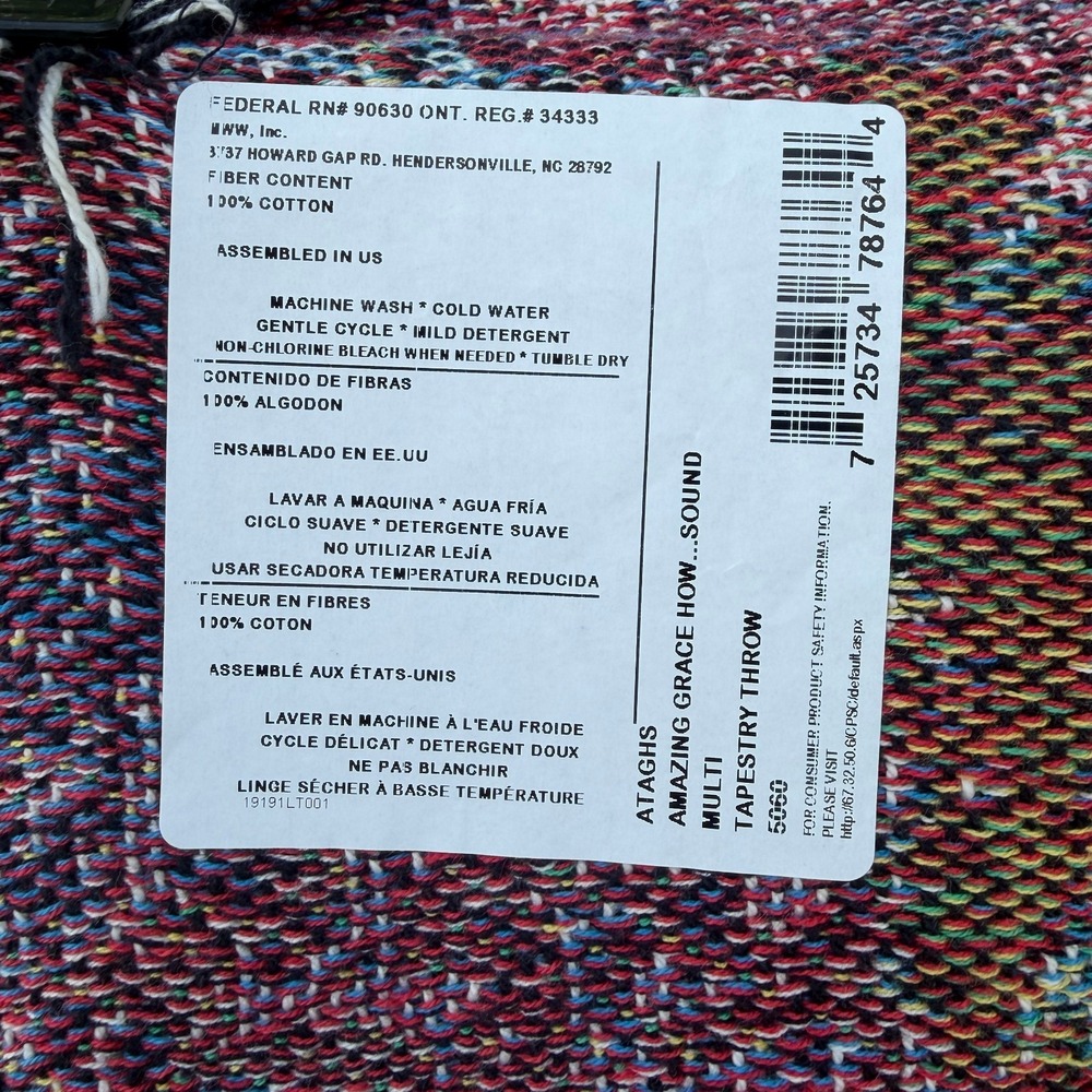 Amazing Grace Tapestry Woven Throw Blanket Church Faith New 50x60" Religious USA - Picture 5 of 6